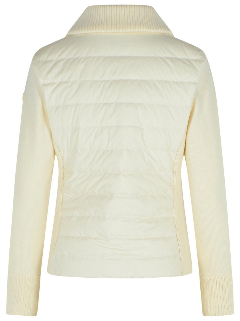 Moncler Ivory Virgin Wool Blend Jacket