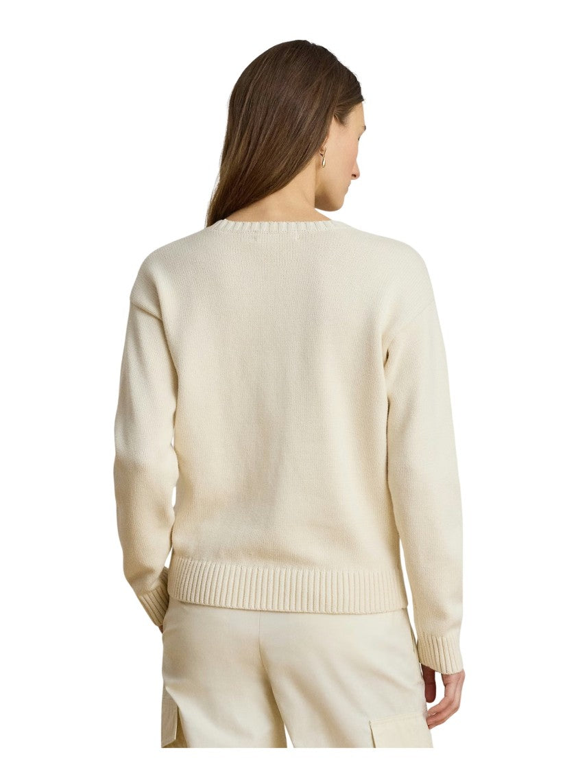 Lauren Ralph Lauren Pixelated Dog Graphic Relaxed-Fit Wool Sweater