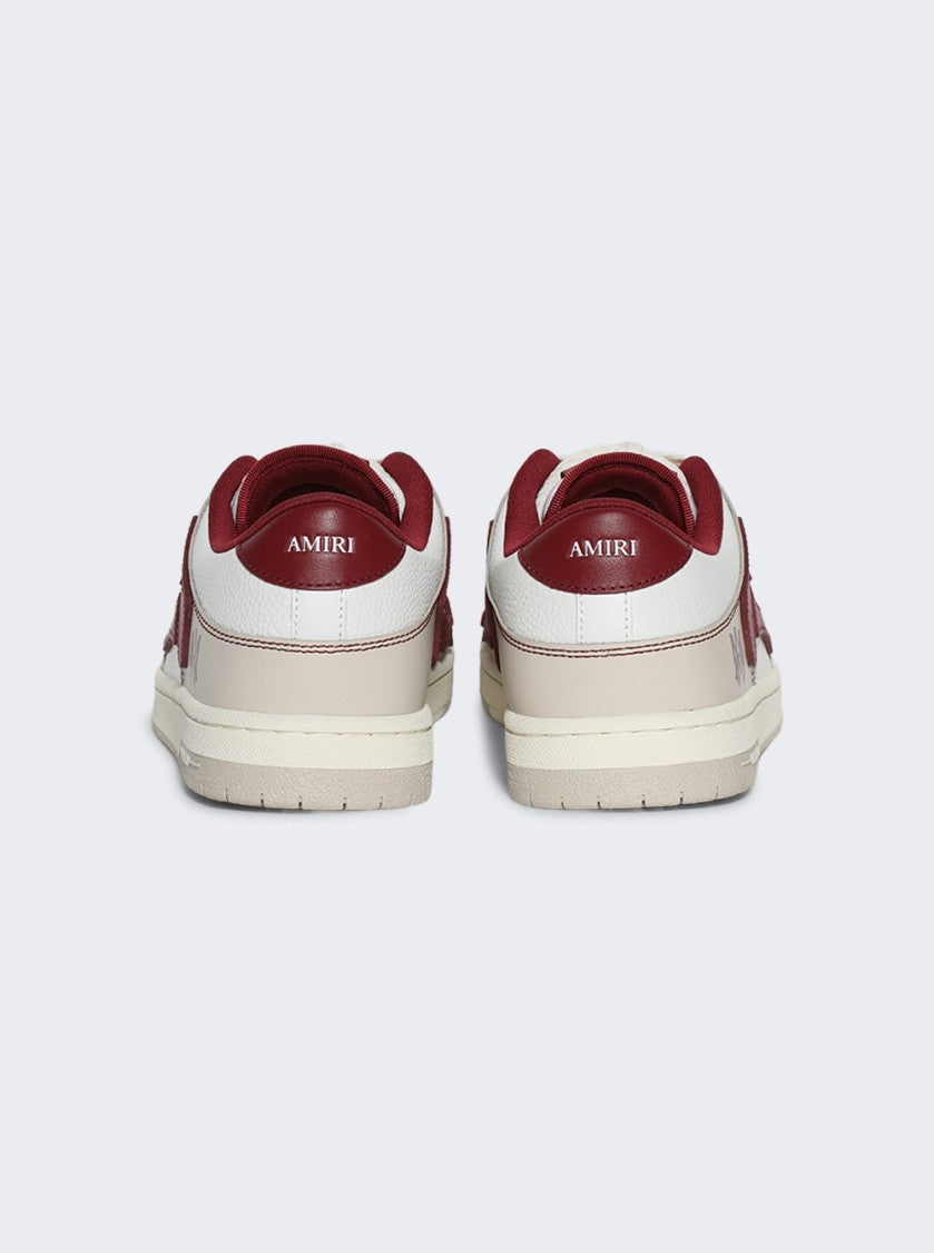 Amiri Varsity Skel Top Low Sneakers Deep Red