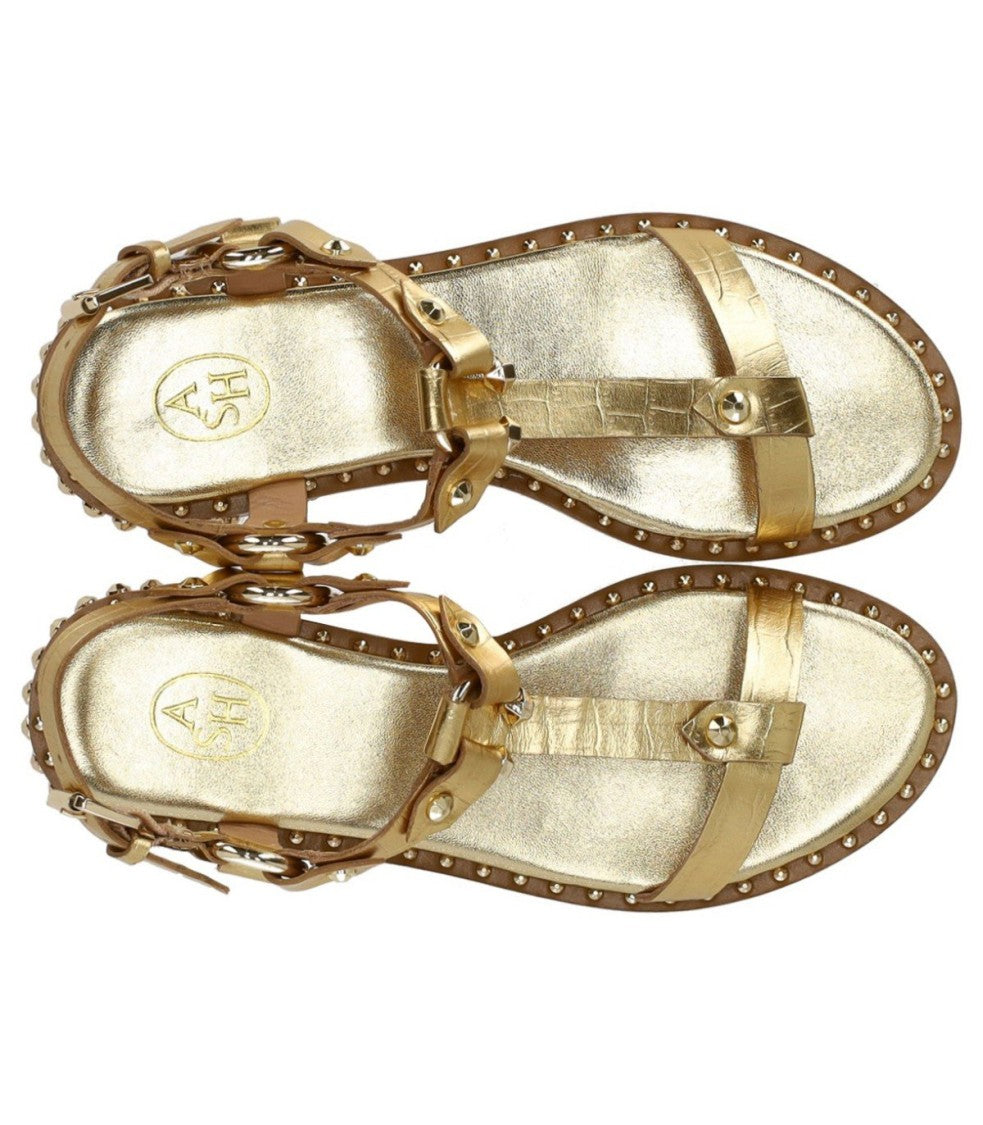 Ash Patsy Gold Flat Sandal