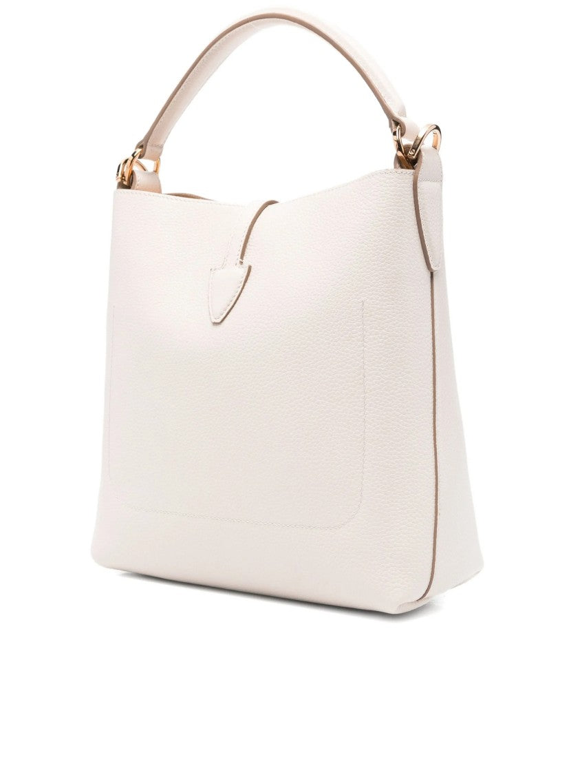Tod's Neutral Secchiello T Timeless Pebbled Handbag