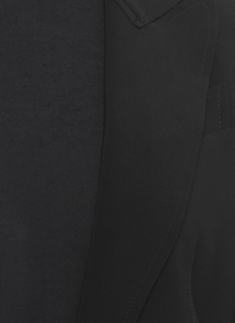 Norma Kamali Black Single Breasted Velcro Blazer