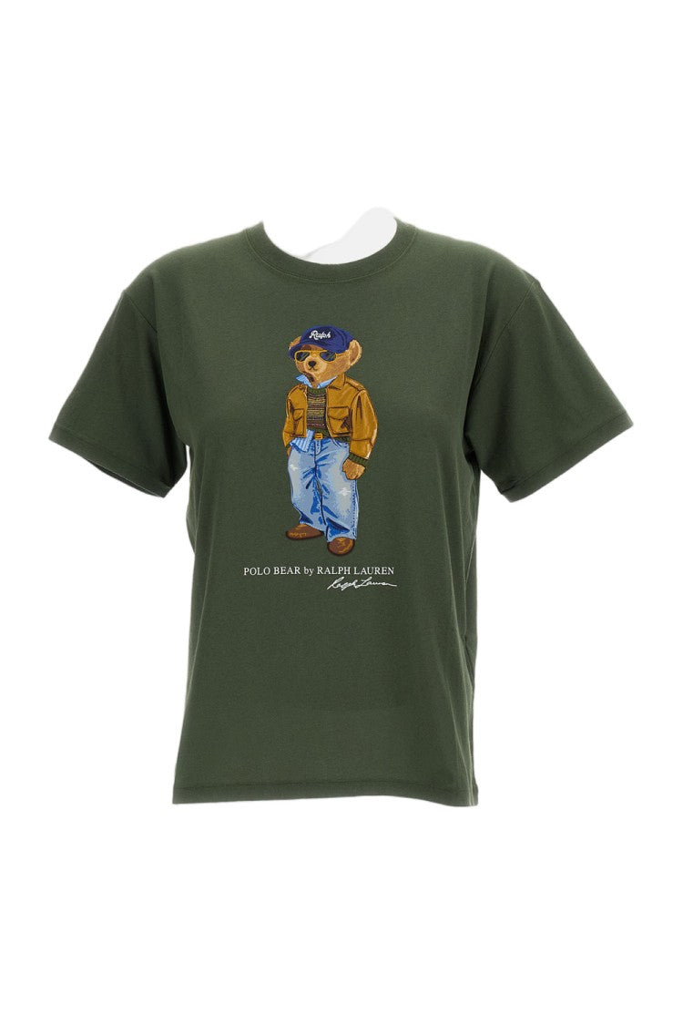 Polo Ralph Lauren Green Polo Bear Cotton T-Shirt
