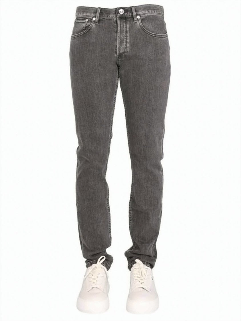 A.P.C. Washed Charcoal Grey Straight-Leg Denim Pants