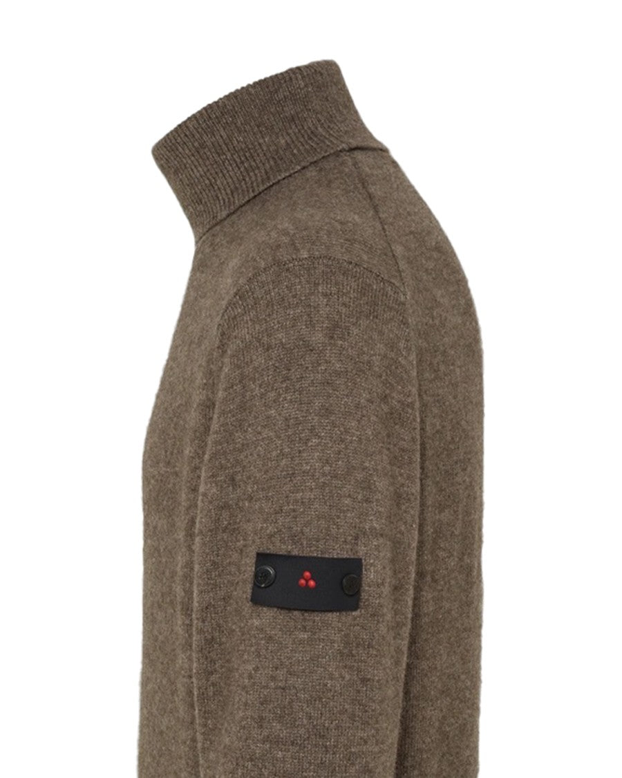 Peuterey High-Neck Wool-Yak Knit Sweater