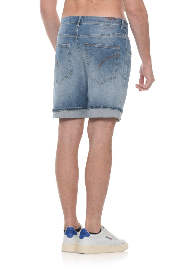 Dondup Blue Cotton Bermuda Shorts