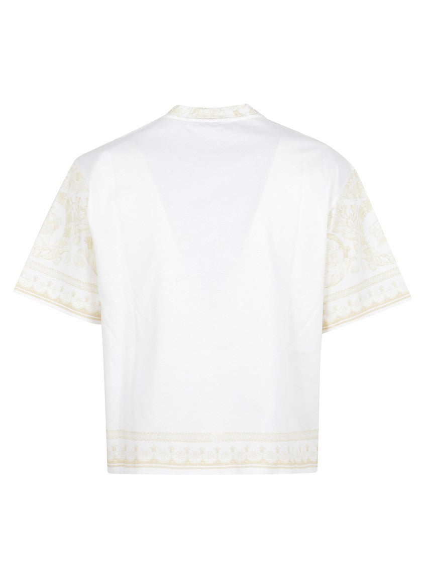 Versace Cotton Jersey Crop T-Shirt
