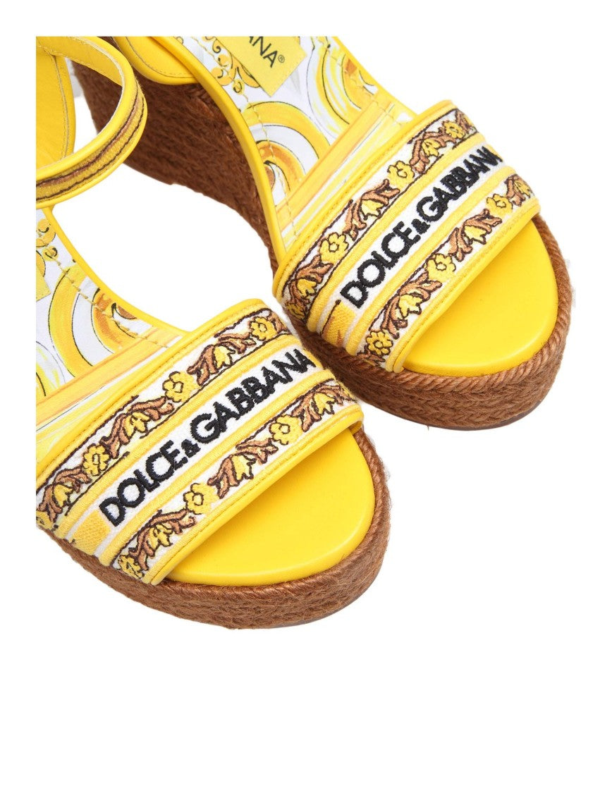 Dolce & Gabbana Multicolor Lolita Sandals With Wedge