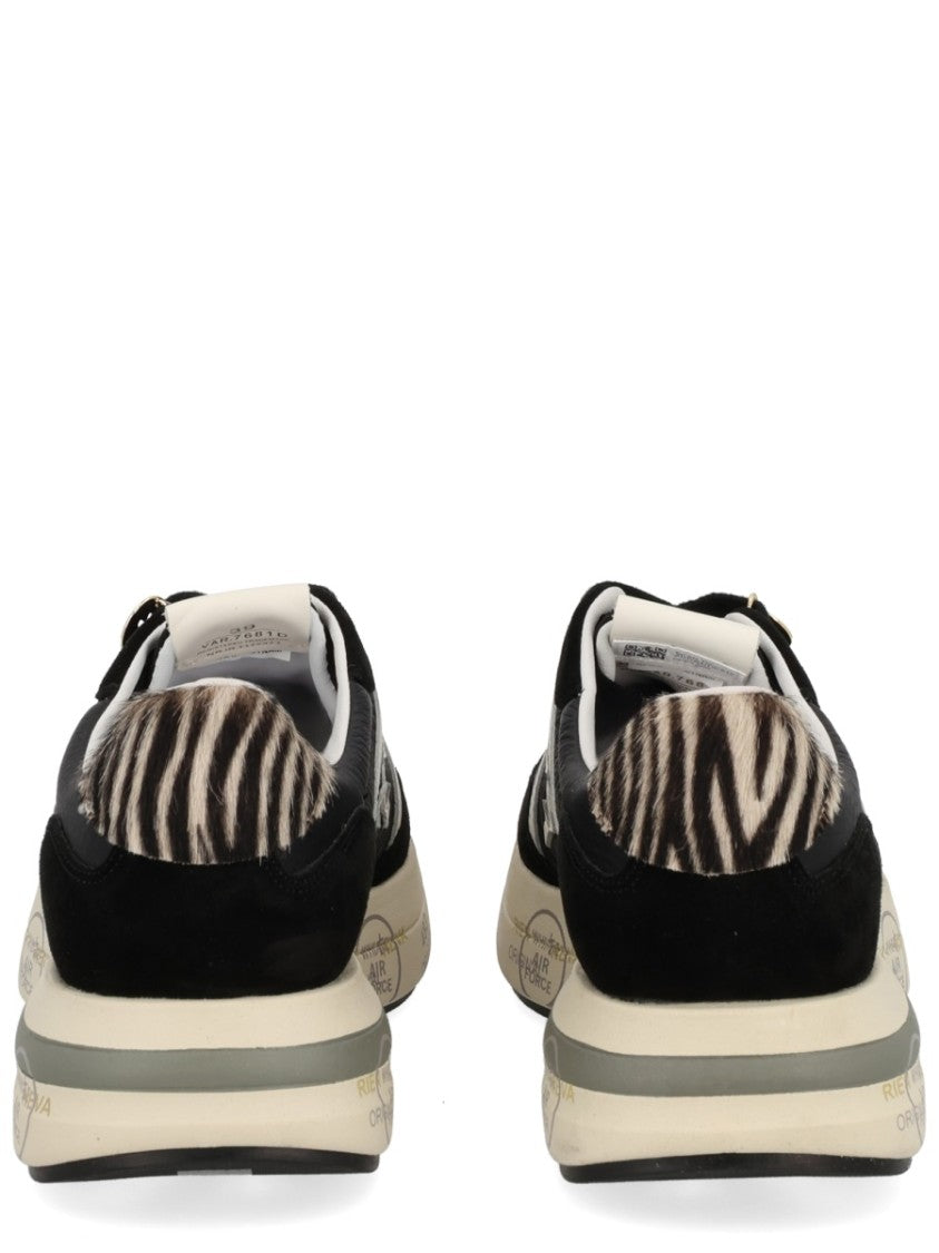 Premiata Dynamic Multicoloured Sneakers With Zebra Print Accents
