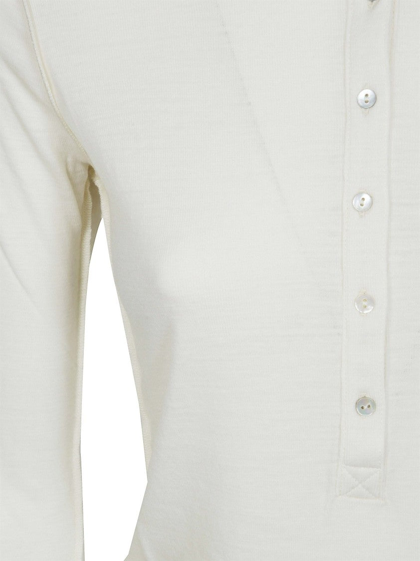 Soeur Laos Fitted Button Placket Long-Sleeved Top