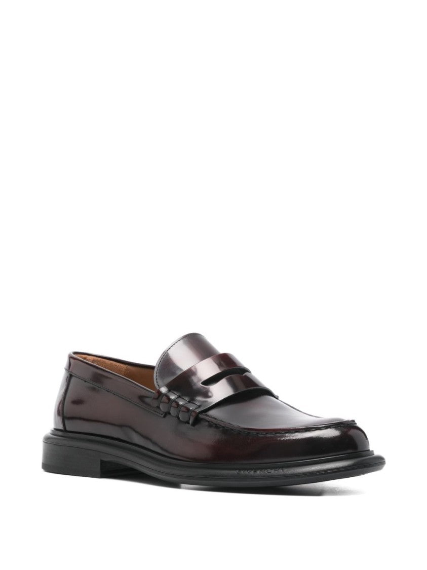 Givenchy Bordeaux Silk And Nylon Pointed Flats