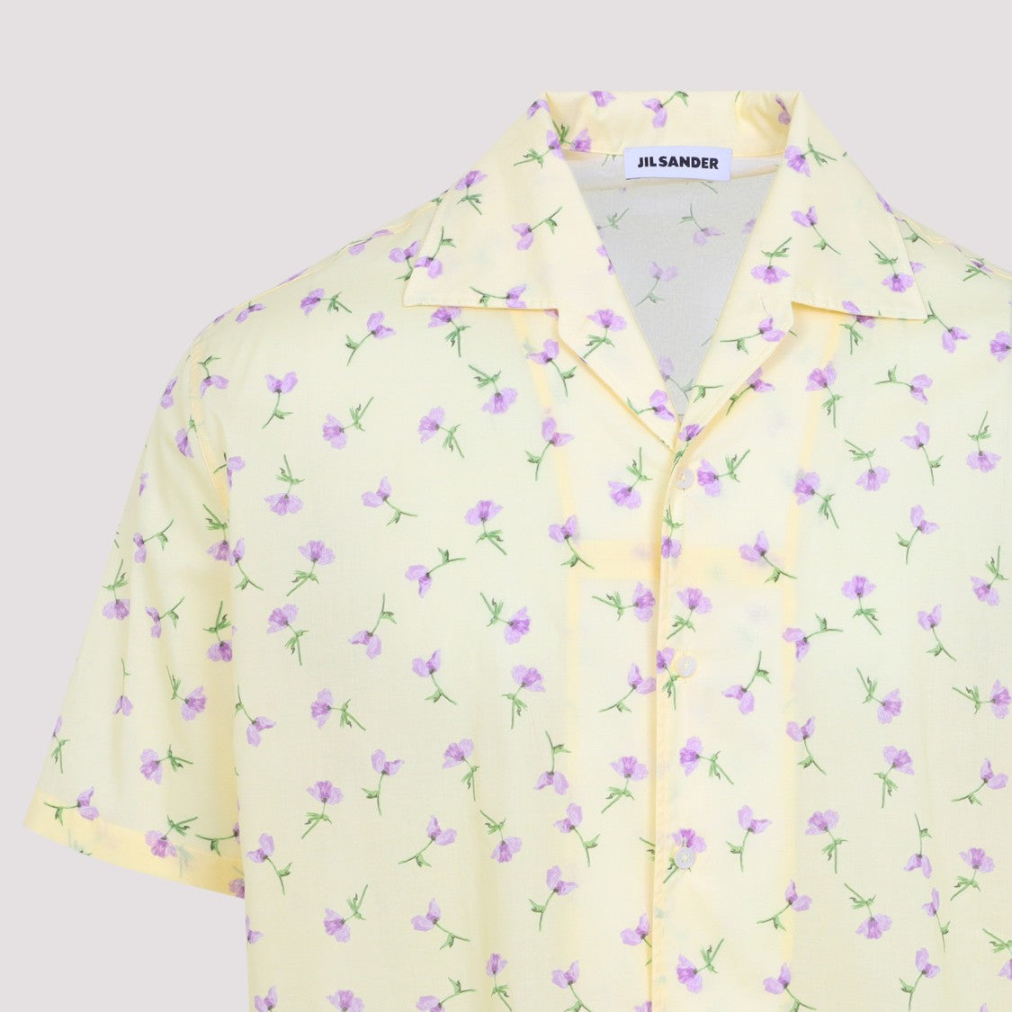 Jil Sander Short-Sleeve Floral Pattern Shirt