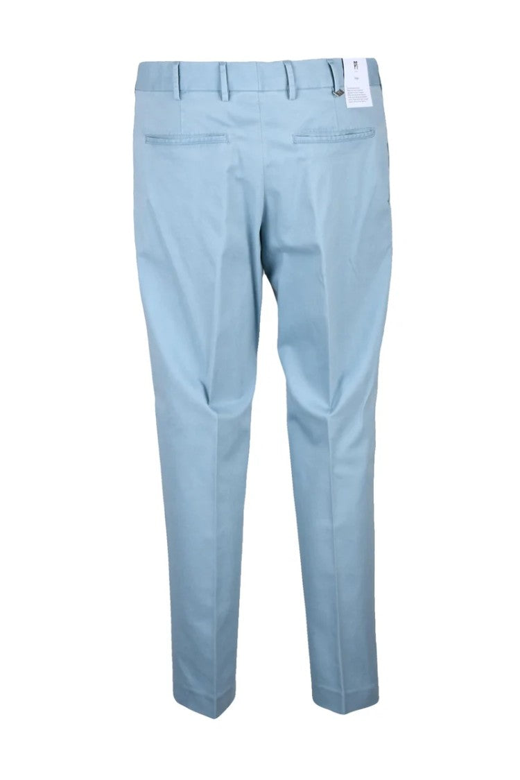 Pt Torino Men's Cotton Stretch Trousers - Light Blue
