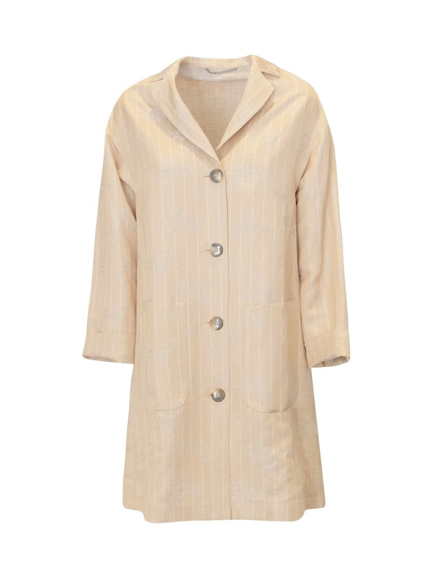 The One Antique Pink Viscose Paul Dust Coat