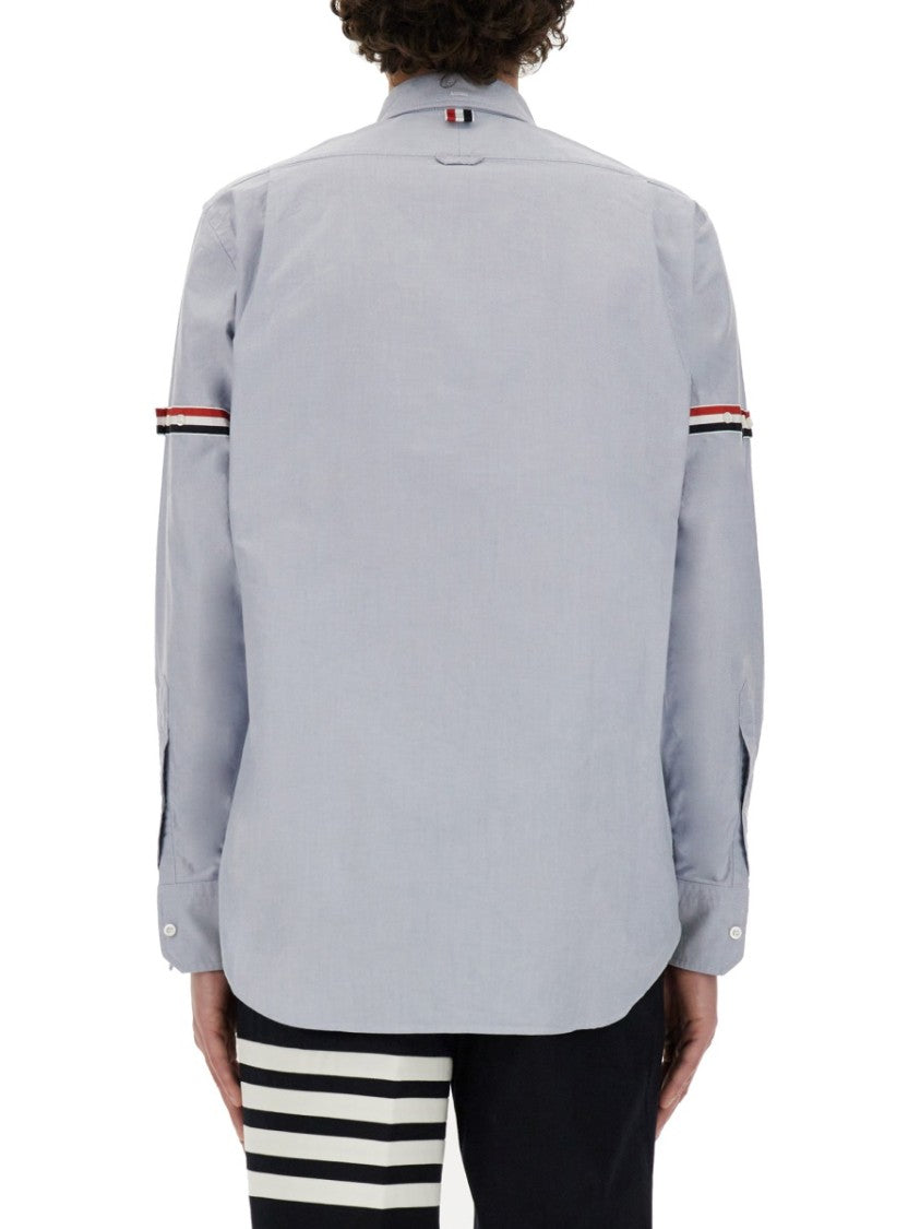 Thom Browne Striped Bands Cotton Button-Down Shirt