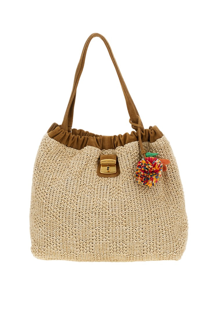 Marc Jacobs Beige Cristina Raffia Shoulder Bag