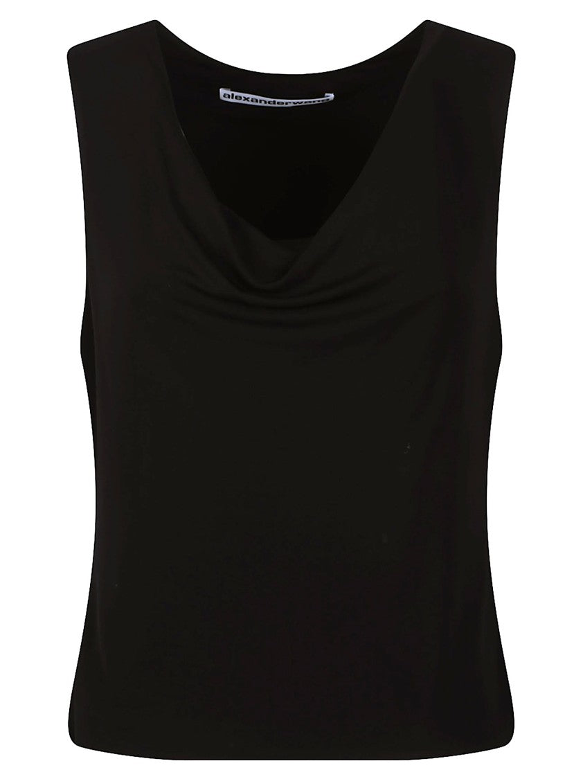 Alexander Wang Cowl Neck Zipped Tank Top