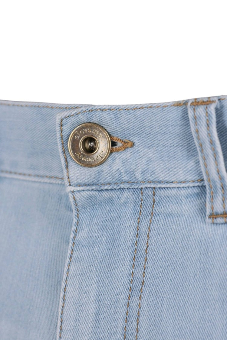 Eleventy Slim Fit Stretch Denim Jeans With Five-Pocket Design