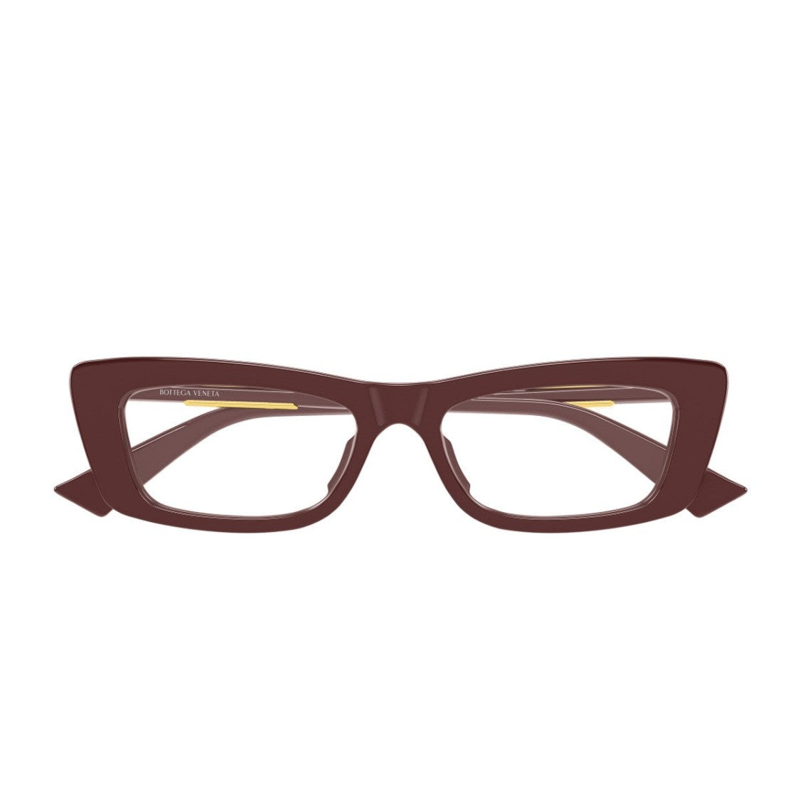 Bottega Veneta Bordeaux Ribbon Acetate Rectangular Sunglasses
