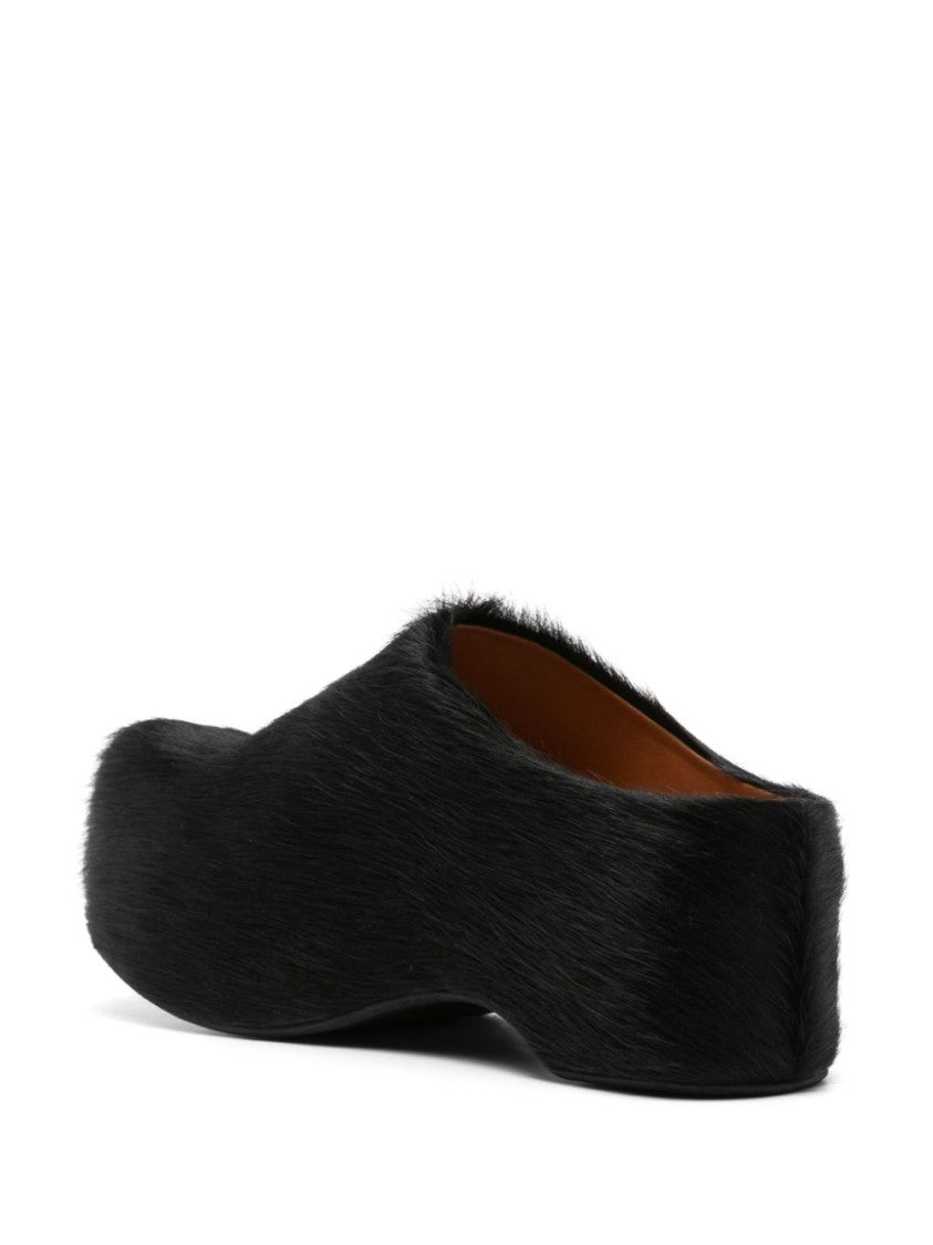 Marni Black Platform Mules
