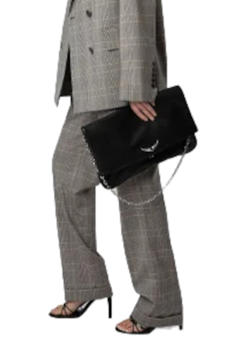 Zadig & Voltaire Black Handbag With Fold-Over Flap