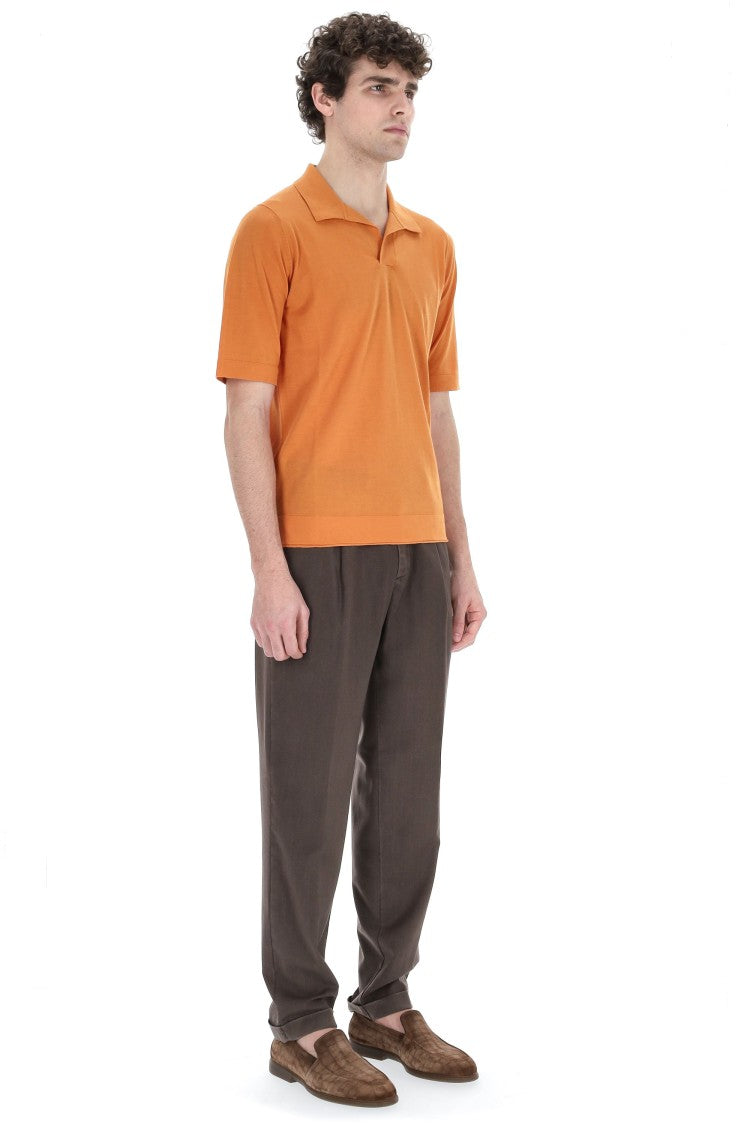 Ballantyne Fine Cotton Open Collar Polo
