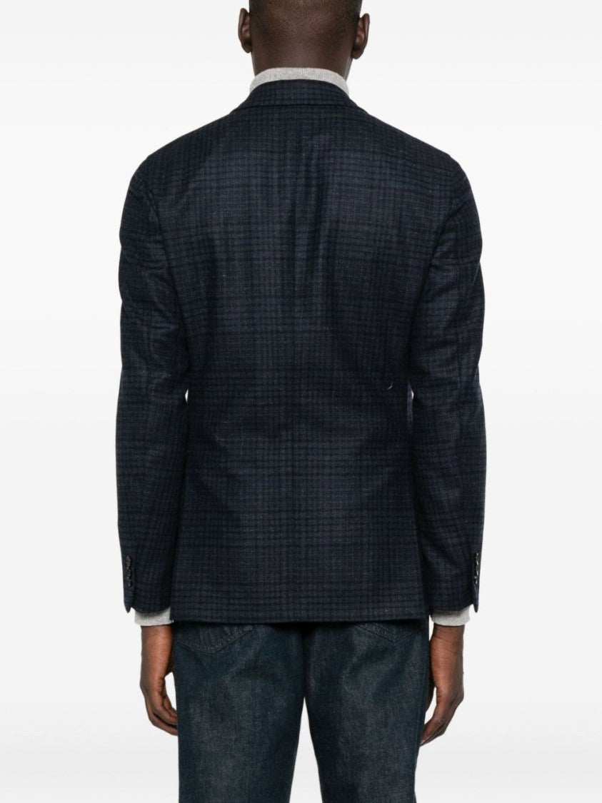 Lardini Dark Checkered Men's Blazer