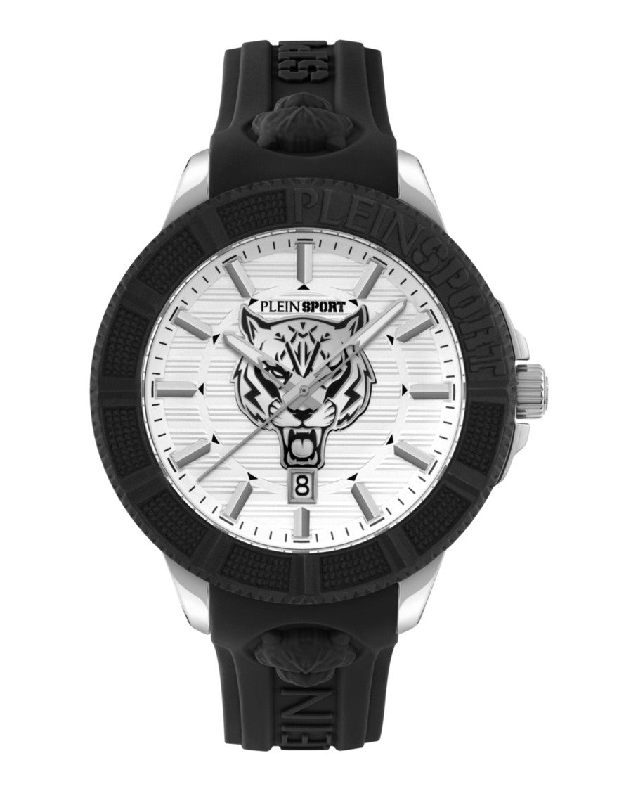 Plein Sport City Rush Silicone Watch With Silver Enamel Dial