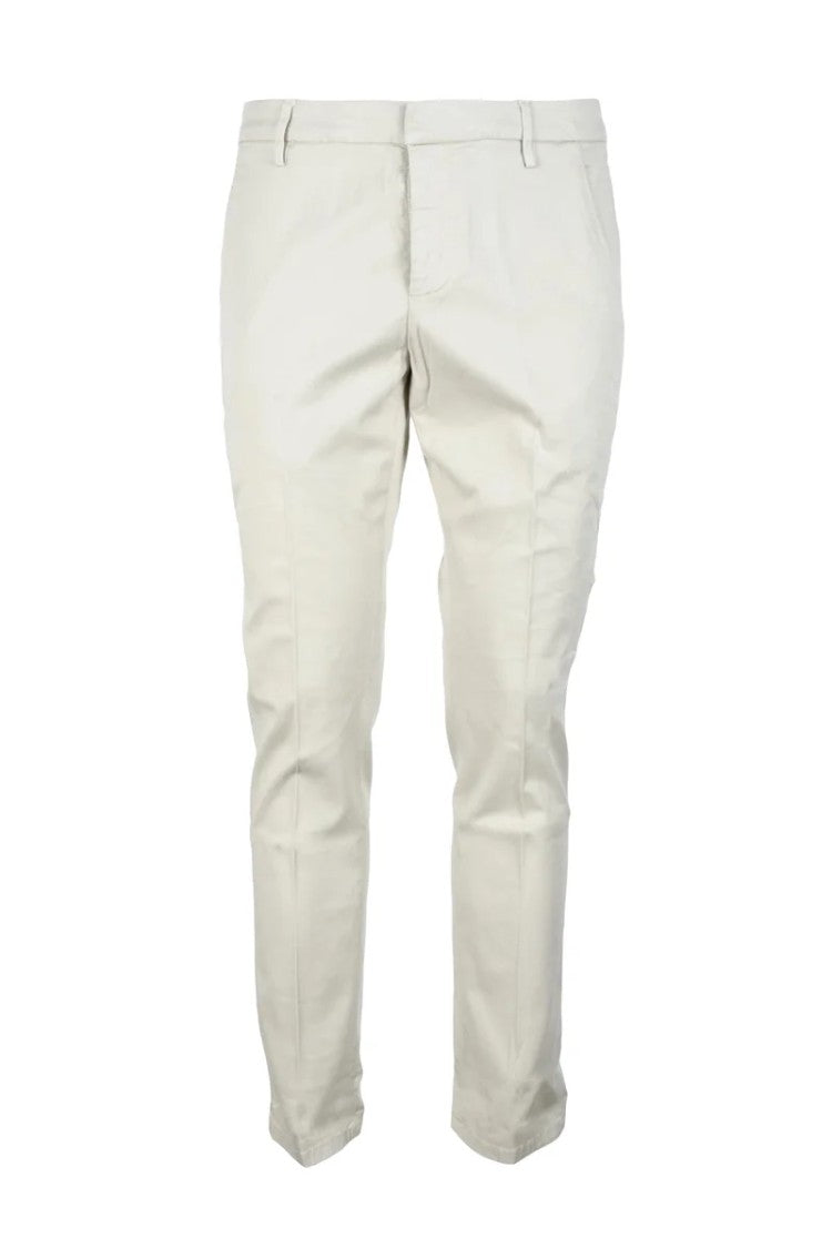 Dondup Tailored Beige Trousers With Zip Closure