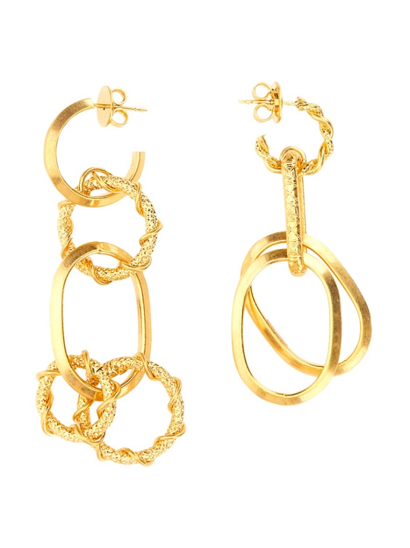 Dsquared2 Asymmetrical Gold-Tone Earrings