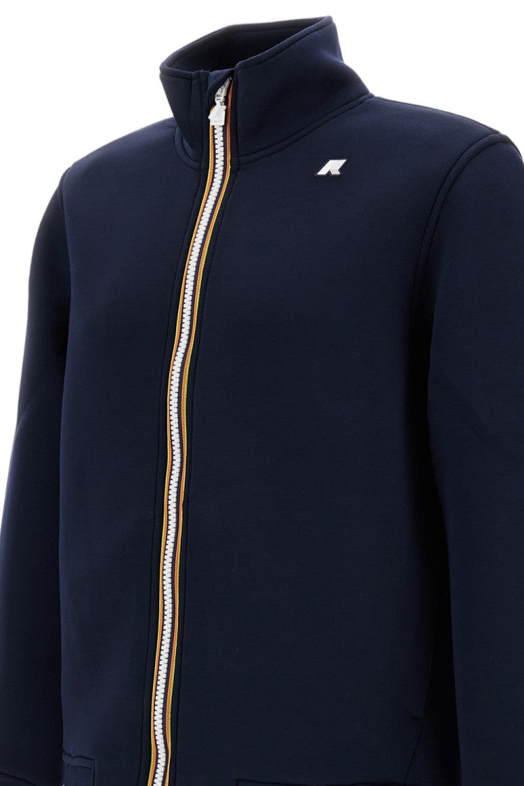 K-Way Blue Depth Finn Spacer Scuba Zip-Through Knit