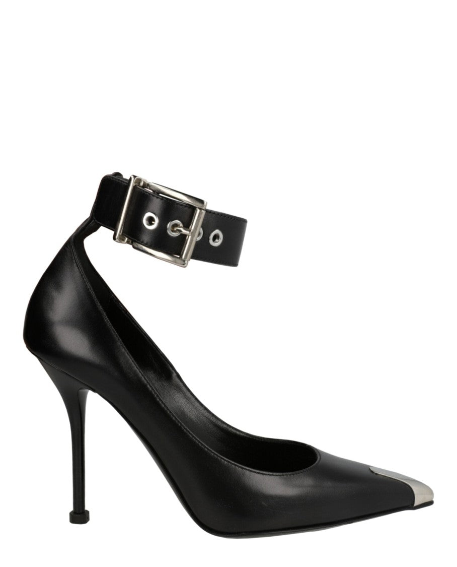 Alexander Mcqueen Buckle Leather Heels