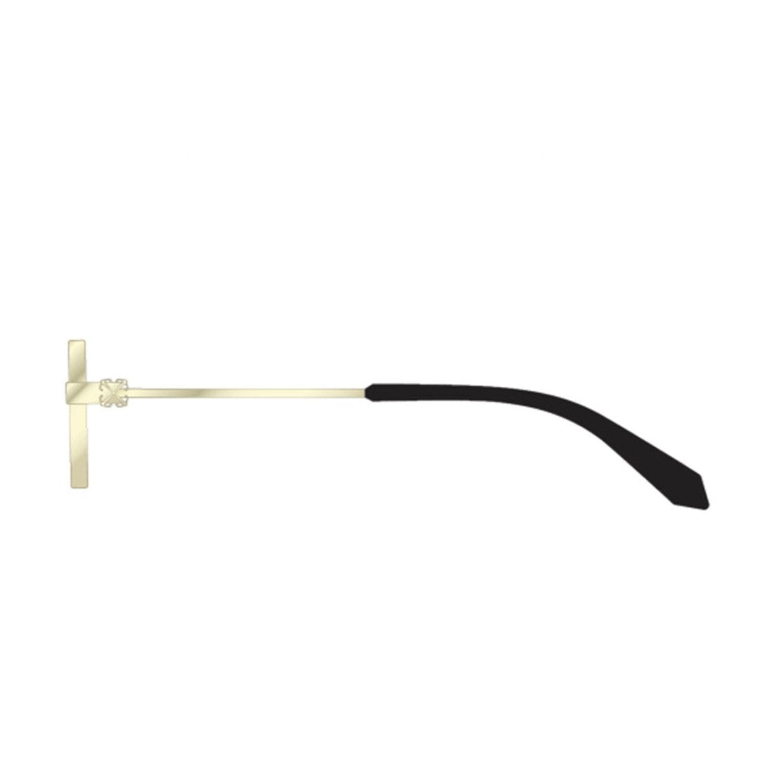 Off-White Gold Oeri14j Loa Metal Geometric Sunglasses