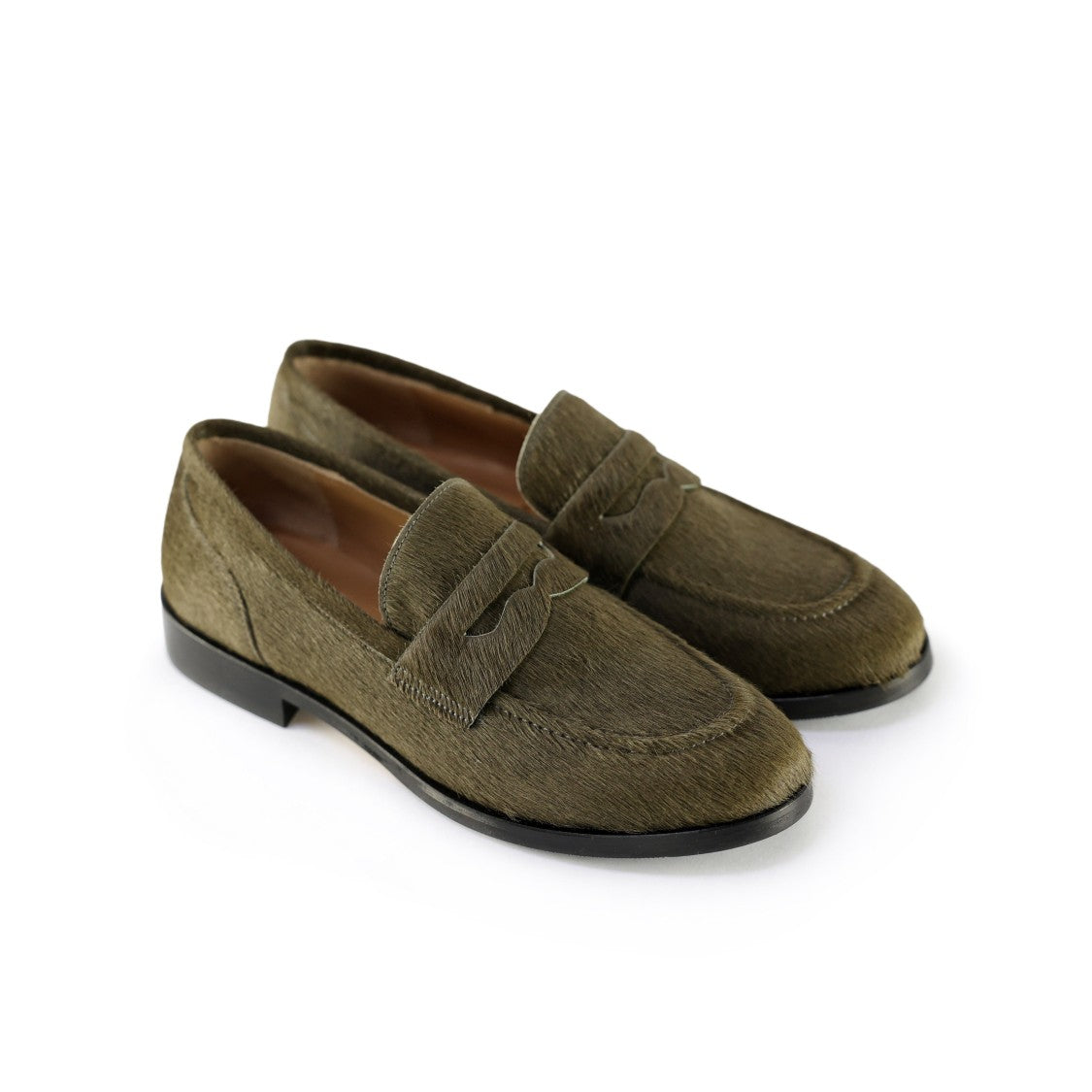 Ton Gout Sandra Cavallino Militare Loafers With Textured Finish