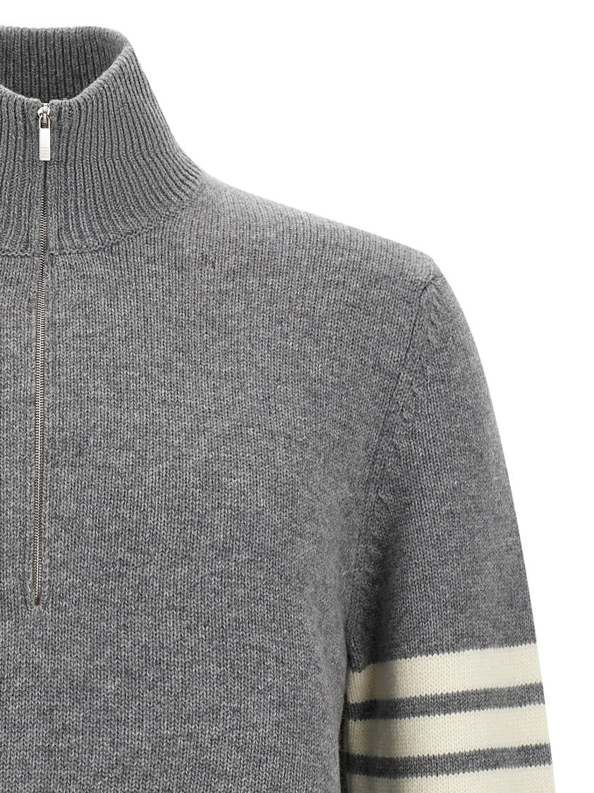 Thom Browne 4Bar Half Zip Sweater