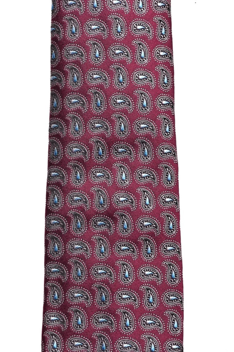 Etro Solid Colour Silk Tie - Bordeaux