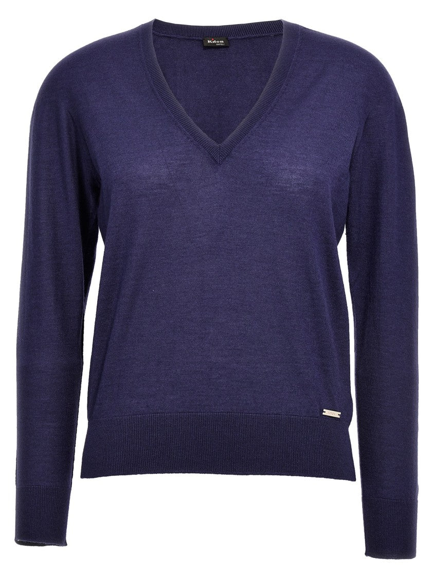 Kiton V-Neck Cashmere And Silk Sweater