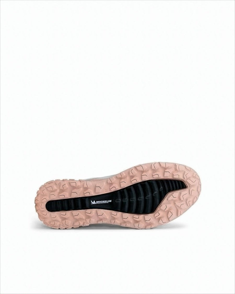 Ecco Recycled Polyester Sneakers With Peach Rubber Sole