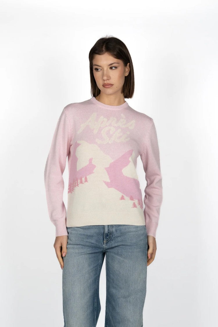 Mc2 Saint Barth Modern Crew Neck Pullover With Nature-Inspired Graphic
