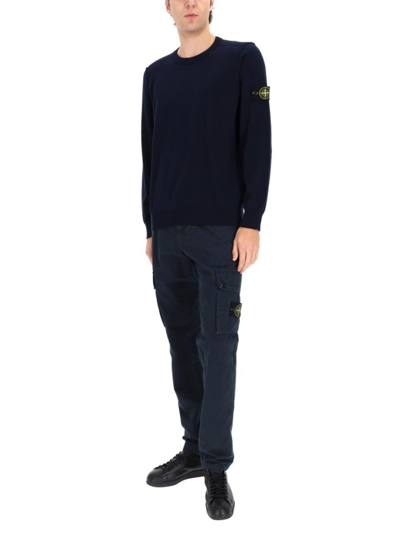 Stone Island Logo Patch Functional Cargo Straight-Leg Pants