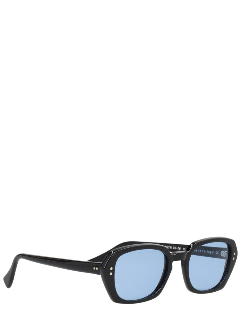 Our Legacy Earth Rectangular Glossy Black Acetate Sunglasses