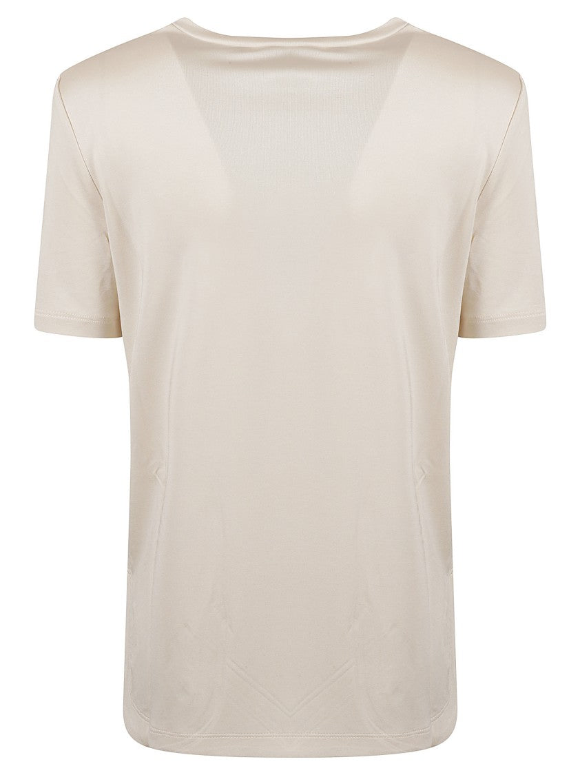 Max Mara Silk T-Shirt With Classic Crew Neckline