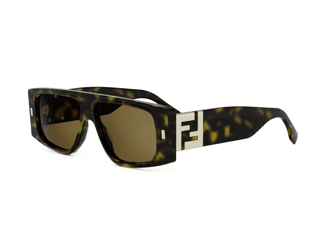 Fendi Fe40214u Oversized Square Tortoiseshell Sunglasses