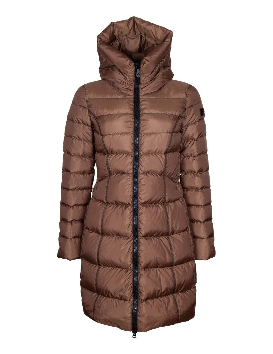 Peuterey Levaria Mqn Quilted Down Jacket In Recycled Polyester, Light Brown