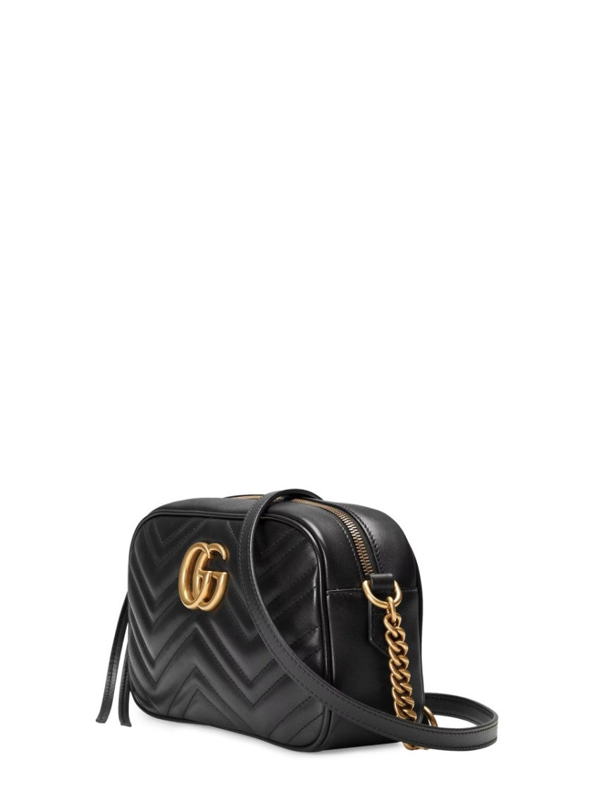 Gucci Small Quilted Calfskin Shoulder Bag With Gold-Tone Accents