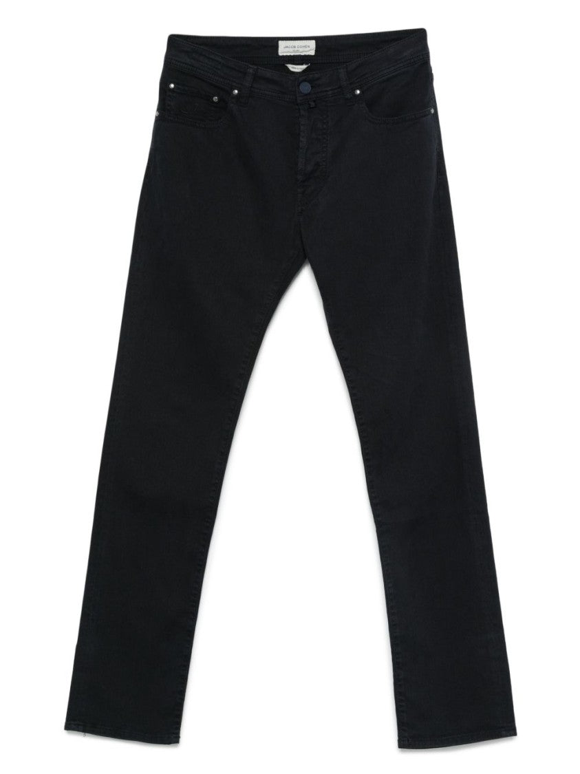 Jacob Cohen Tailored Blue Trousers With Classic Five-Pocket Design