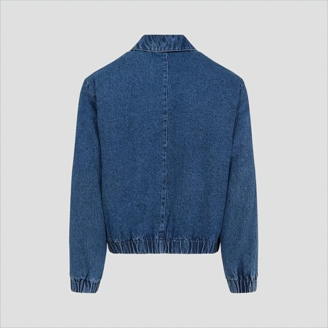 Ami Classic Denim Jacket With Pointed Collar And Subtle Logo