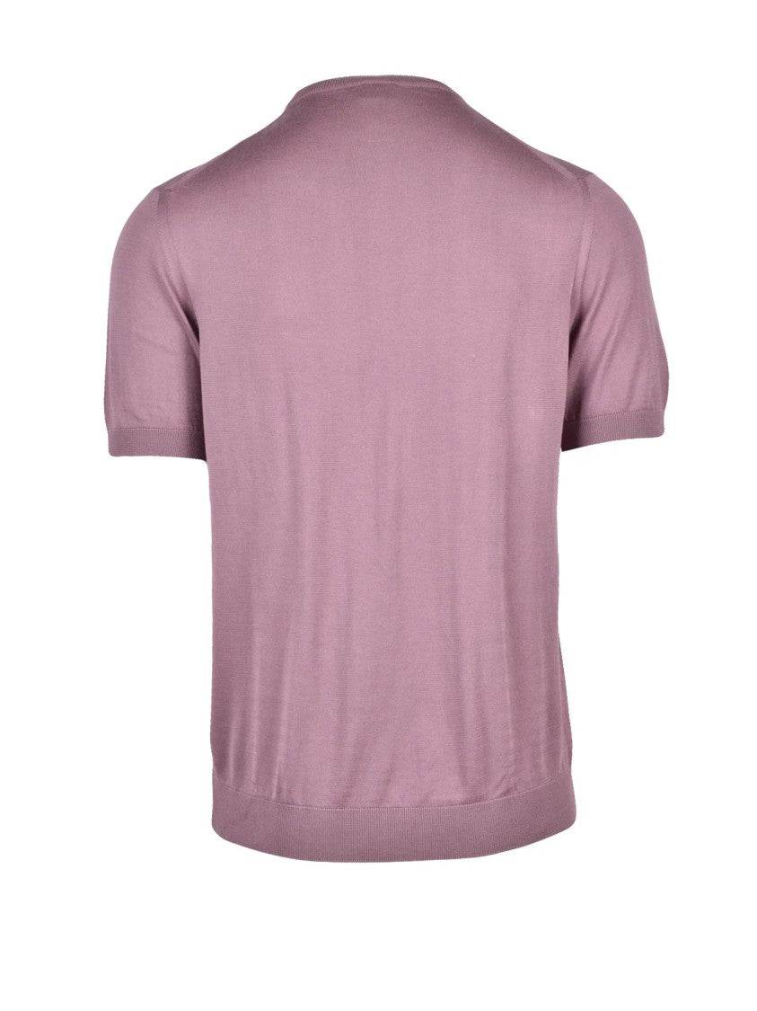 Eleventy Red Men Cotton Crew Neck Top