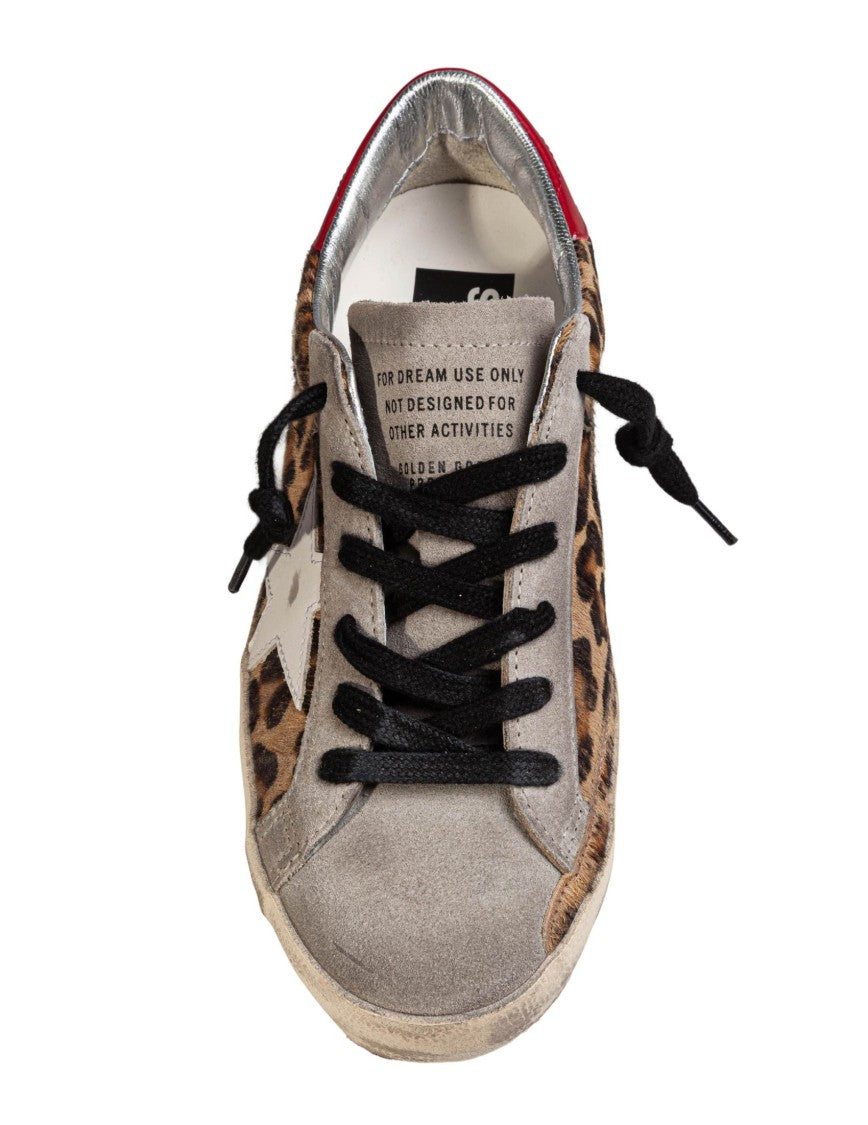 Golden Goose Super Star Leopard Ponyskin Sneakers