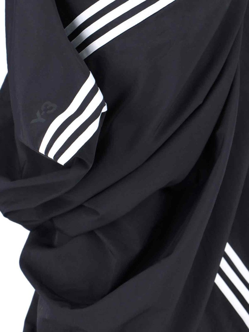 Y-3 Asymmetrical Black Nylon Skirt